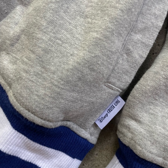 Vintage 90’s Disney Cruise Line Embroidered Striped Zip-Up Hoodie - Picture 6 of 12